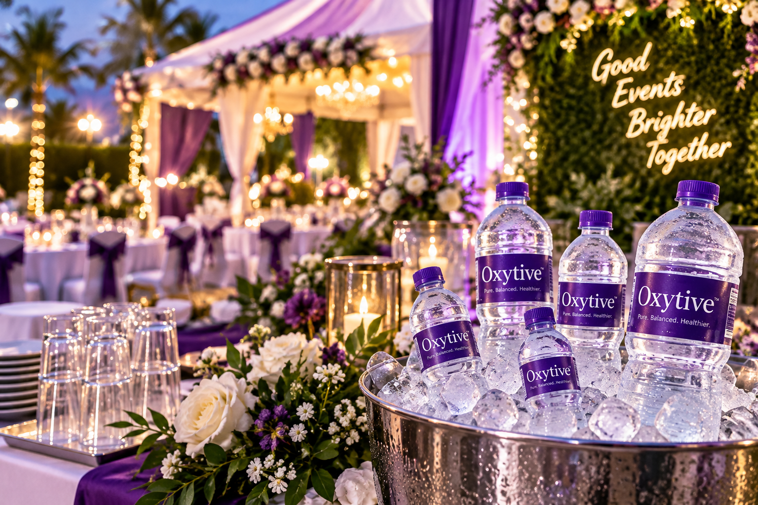 OXYTIVE chilled drinking water for weddings and events